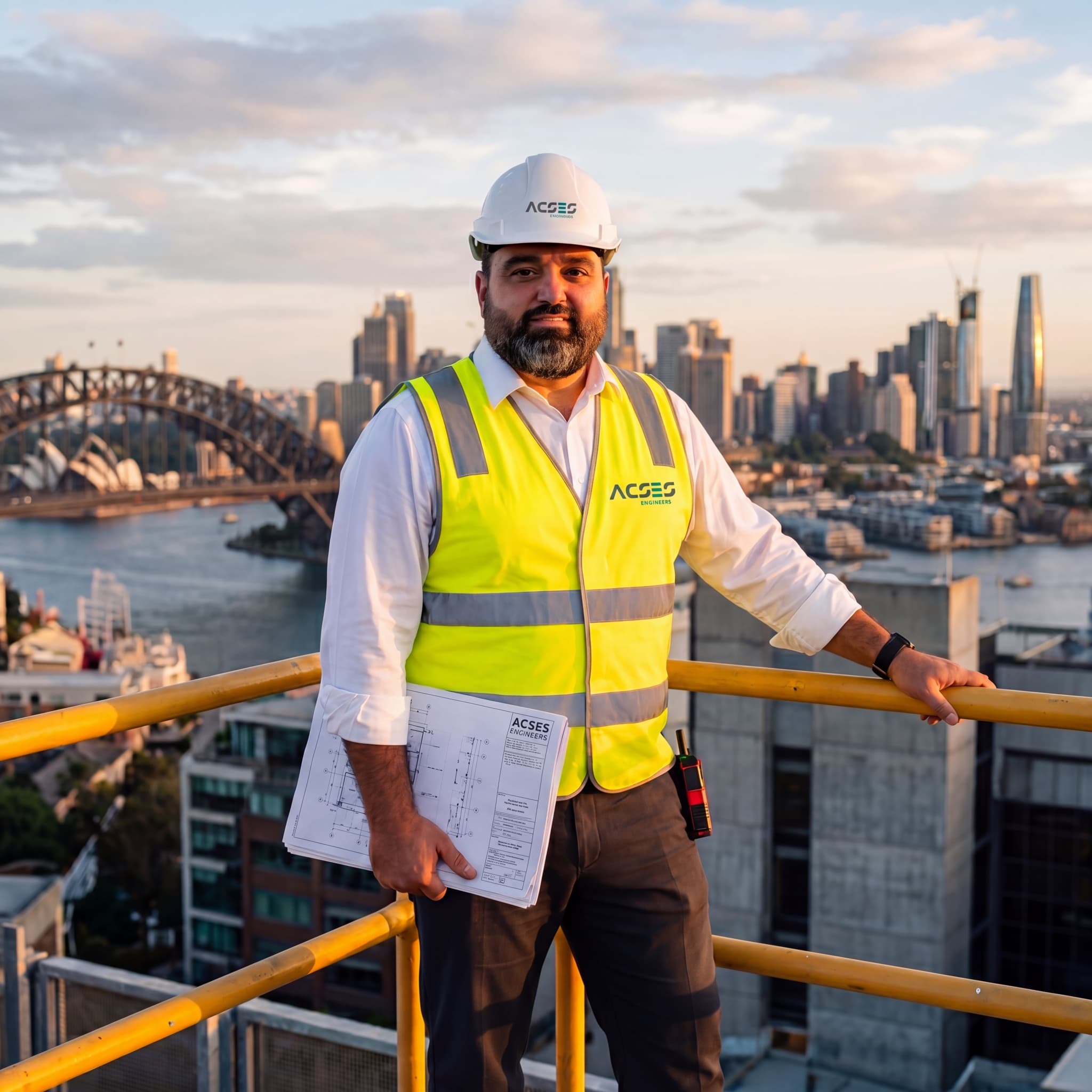 George Khalil managing a team on site in Sydney